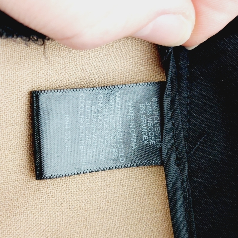 Express Women's Tan High Rise Straight Leg Dress Pants 6241 - Picture 7 of 8
